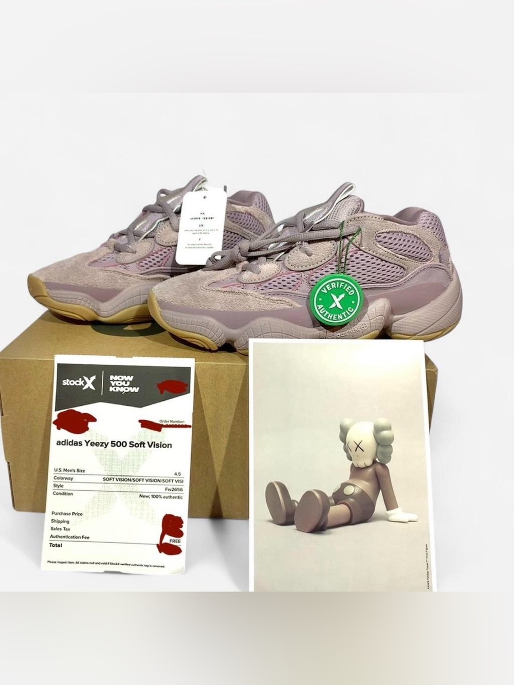 Authentic Adidas Yeezy 500 'Soft Vision'
Women’s 5.5 men’s 4.5